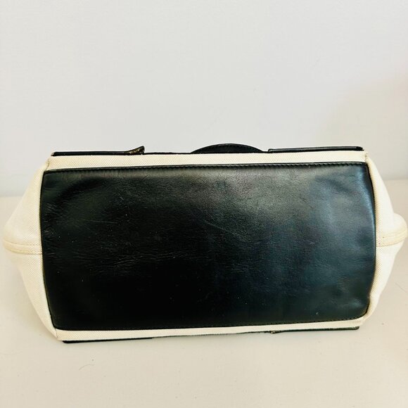 AUTHENTIC BALENCIAGA PARIS CABAS CANVAS AND LEATHER TOTE VINTAGE MADE IN ITALY - Picture 7 of 16